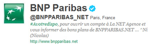 BNP Paribas sur twitter