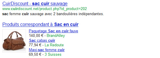Google shopping SERP