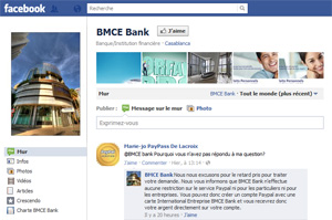 BMCE sur facebook